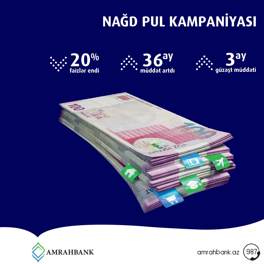 Amrahbank Nağd pul istelak kreditləri kampaniyasına start verdi 